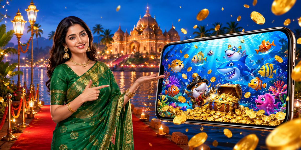 বাংলাদেশে শাড়ি পরে ফিশিং গেম খেলে জ্যাকপট পুরস্কার জেতার আনন্দ