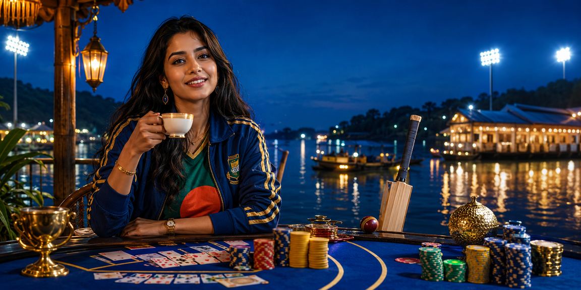 রাঙামাটি সমুদ্র সৈকতে ক্রিকেট বেটিং ও ভাউচার উপভোগের দৃশ্য