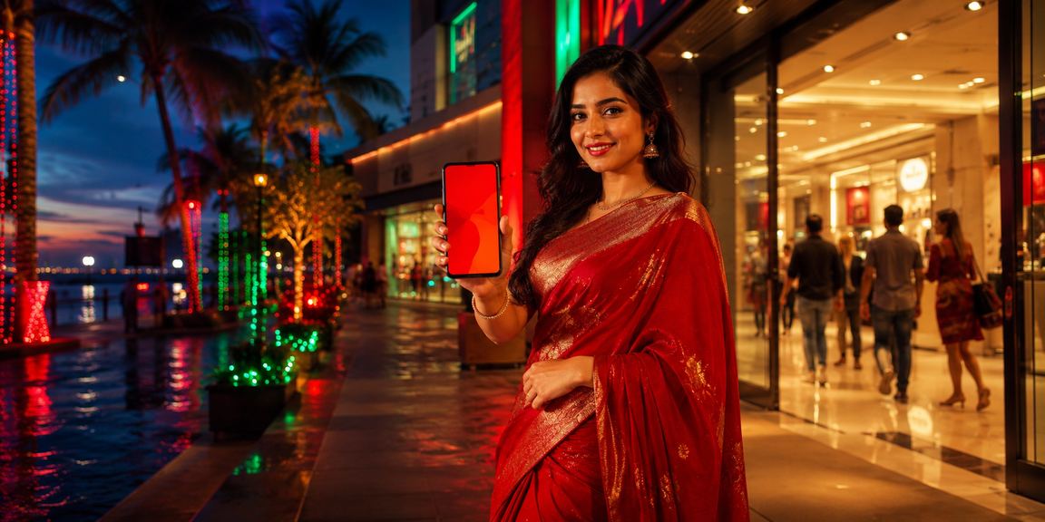 সেন্ট মার্টিনে শাড়ি পরে মোবাইলে পেমেন্ট ও জ্যাকপট উপভোগ